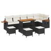 vidaXL Gartensofa-set 10 pcs Schwarz Poly-Rattan