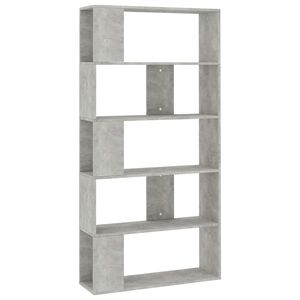vidaXL B&uuml;cherregal/Raumteiler Betongrau 80x24x159 cm Holzwerkstoff