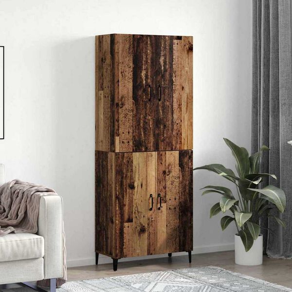 vidaXL Highboard 2 pcs Altholz Holzwerkstoff