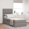 vidaXL Bett mit Stauraum und LED mit LED Taupe 90 x 190 cm Polyester