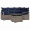 vidaXL Sofa Set 5 stk. Grau [Synthetisch]: Poly Rattan