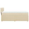 vidaXL Boxspringbett mit Matratze Creme 80x200 cm Stoff