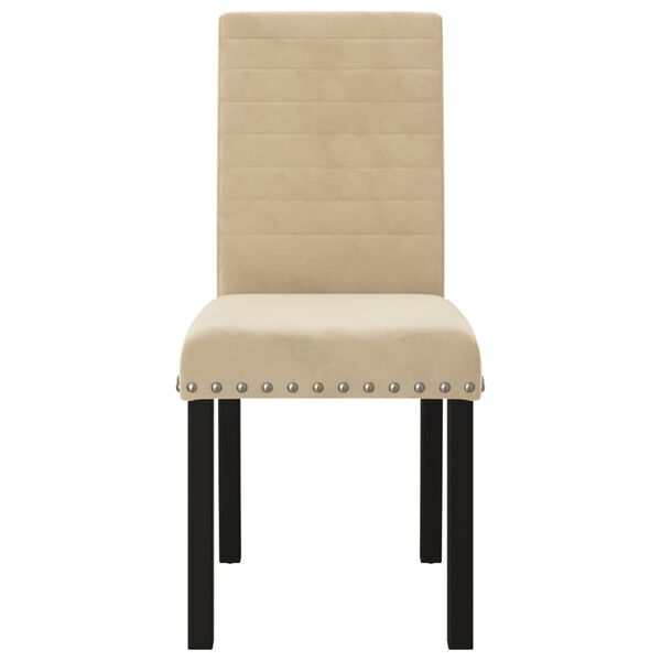 vidaXL Esszimmerst&uuml;hle 6 Stk. Creme Samt