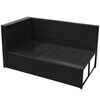 vidaXL 8-tlg. Garten-Lounge-Set mit Kissen Poly Rattan Schwarz