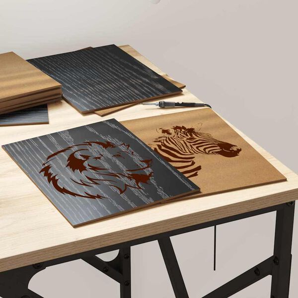 vidaXL Dekoplatten 12 pcs Schwarz Eichen-Optik 21 x 30 x 0.3 cm