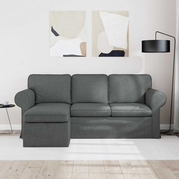 vidaXL Sofa Dunkelgrau