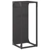 vidaXL Brennholzregal Schwarz 25x25x60 cm Kaltgewalzter Stahl