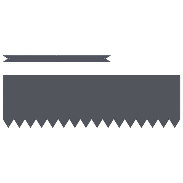 vidaXL Raseneinfassung 20 pcs Anthrazit 100 x 0,05 x 20 cm