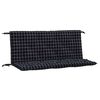 vidaXL Gartenbank-Auflagen 2 Stk. Schwarz Karomuster 120x50x7 cm Stoff
