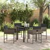 vidaXL Garten Essgruppe 5 pcs Grau Poly-Rattan