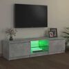 vidaXL TV-Schrank mit LED-Leuchten Betongrau 140x40x36 cm