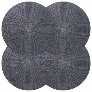 vidaXL Jute-Untersetzer 4 stk. Dunkelgrau 100% Tossa-Jute