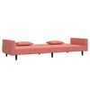 vidaXL Schlafsofa 2-Sitzer mit 2 Kissen Rosa Samt