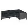 vidaXL 4-tlg. Garten-Lounge-Set mit Kissen Poly Rattan Dunkelgrau