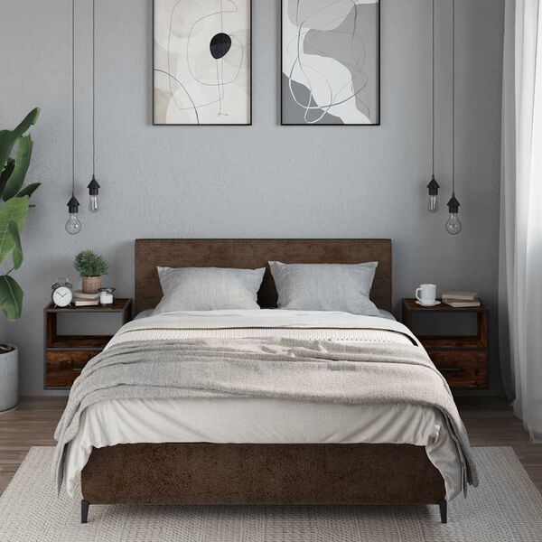 vidaXL Wand-Nachttische 2 Stk. R&auml;uchereiche 40x31x39,5 cm