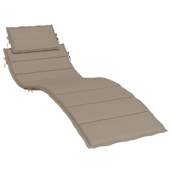 vidaXL Sonnenliegen-Auflage Taupe 186x58x4 cm Oxford-Gewebe