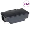 vidaXL Mausefallen 12 Stk. Schwarz 22x12,5x7,5 cm