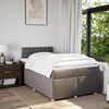 vidaXL Boxspringbett mit Matratze Taupe 120x190 cm Stoff