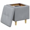 vidaXL Ottoman mit Stauraum Hellgrau 40 x 40 x 45 cm Stoff