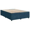vidaXL Boxspringbett mit Matratze Blau 160x200 cm Samt