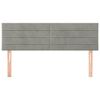 vidaXL Kopfteile Hellgrau 144x5x78/88 cm Samt