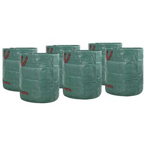 vidaXL Gartenm&uuml;lls&auml;cke 12 pcs Gr&uuml;n 67 x 67 x 75,5 cm Polypropylen