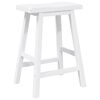 vidaXL Barhocker 2 Stk. Weiß Massivholz Gummibaum