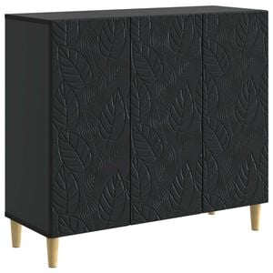 vidaXL Sideboard Schwarz 89 x 34,5 x 80 cm Holzwerkstoff