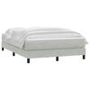 vidaXL Boxspringbett mit Matratze Hellgrau 140x220 cm Samt