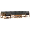 vidaXL Outdoor-Sofagarnitur mit Kissen 8 pcs Natur und Anthrazit
