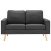 vidaXL 2-Sitzer-Sofa Dunkelgrau Stoff