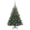 vidaXL K&uuml;nstlicher Weihnachtsbaum mit 150 LEDs Gr&uuml;n 120 cm PE und PVC