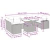 vidaXL 8-tlg. Garten-Sofagarnitur mit Kissen Beige Poly Rattan