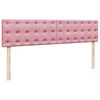 vidaXL Ottoman-Bett mit Matratzen & LEDs Rosa 200x200 cm Samt