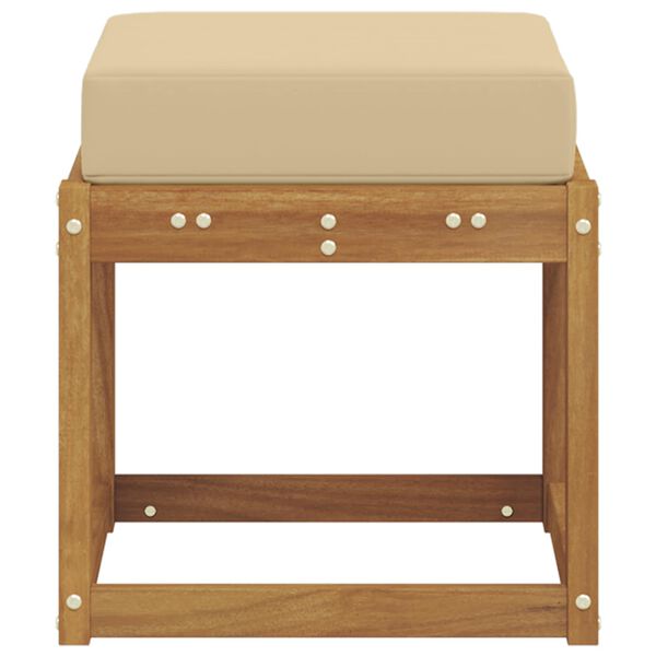 vidaXL Outdoor Hocker Bank Natur 43 x 43 x 37 cm Massivholz Akazie