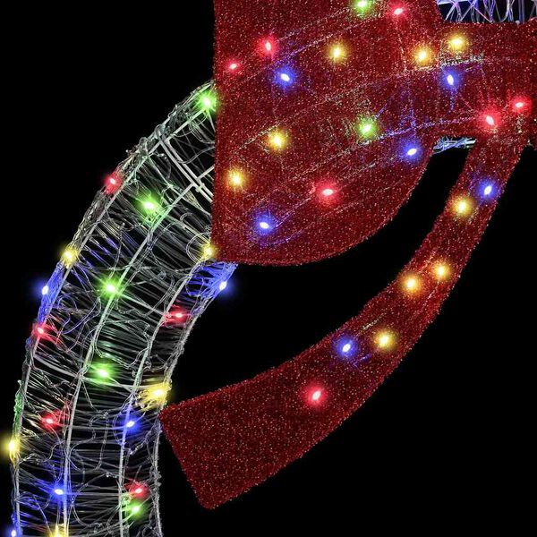 vidaXL Kranz mit 60 LEDs Mehrfarbig 75 cm Acryl