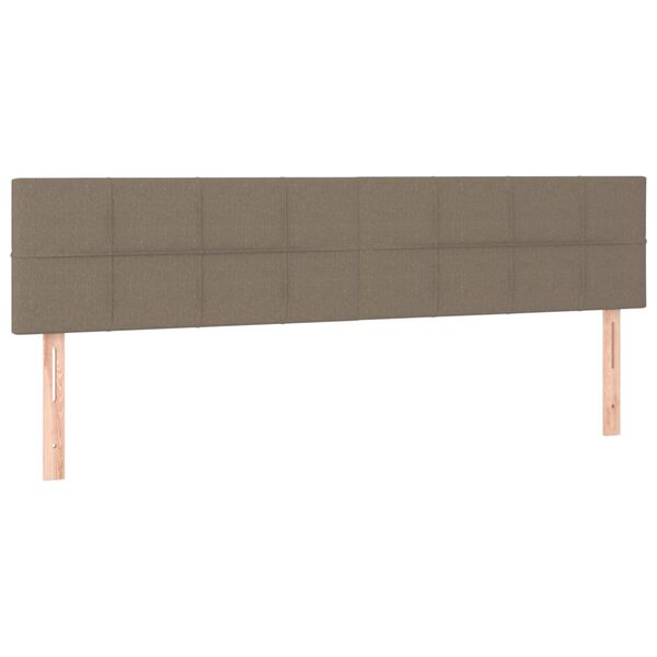 vidaXL Kopfteile 2 Stk. Taupe 90x5x78/88 cm Stoff