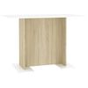 vidaXL Esstisch Wei&szlig; und Sonoma-Eiche 110x60x75 cm Holzwerkstoff