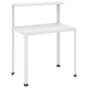 vidaXL Pflanztisch 100 x 50 x 104 cm Pulverbeschichteter Stahl Wei&szlig;