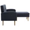 vidaXL Sofa in L-Form Stoffbezug 186 x 136 x 79 cm Dunkelgrau
