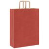 vidaXL Papiertragetaschen 250 Stk. mit Henkeln Rot 32x12x42 cm