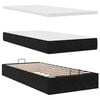 vidaXL Ottoman-Bett mit Matratzen & LEDs Schwarz 100x200 cm Samt