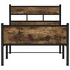 vidaXL Bettgestell ohne Matratze R&auml;uchereiche 75x190 cm Holzwerkstoff