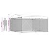 vidaXL Outdoor-Hundezwinger mit &Uuml;berdachung 382x382x225 cm