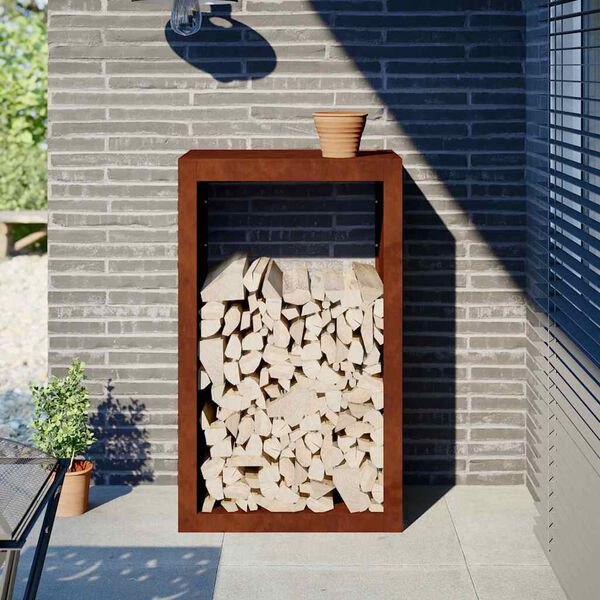 vidaXL Brennholzregal 60x40x100 cm Wetterfester Stahl