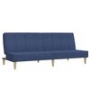 vidaXL Schlafsofa 2-Sitzer mit Hocker Blau Stoff