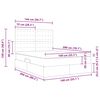 vidaXL Aufbewahrungsbett mit Matratze Hellgrau 140 x 200 cm Polyester