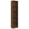 vidaXL Bücherregal 5 Fächer Braun Eiche 40x24x175 cm Holzwerkstoff
