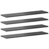 vidaXL B&uuml;cherregal-Bretter 8 Stk. Hochglanz-Grau 80x20x1,5 cm