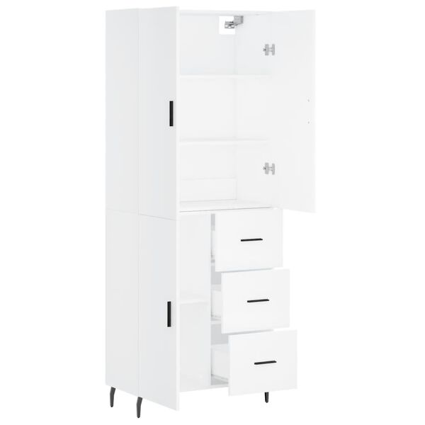 vidaXL Highboard Wei&szlig; 69,5x34x180 cm Holzwerkstoff